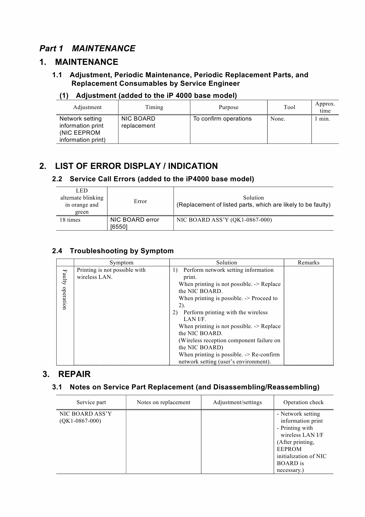 Canon PIXMA iP4000R Service Manual-4